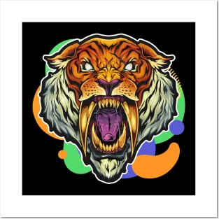 Saber Toothed Tiger Posters and Art